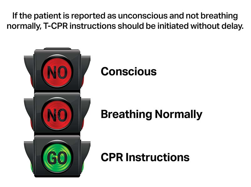 No - Concious, No - Breathing Normally, Go - CPR Instructions 200224 illustration